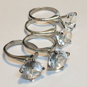 Set Of 4 "Diamond Ring" napkin rings, Sparkling Rhinestone Napkin Holders